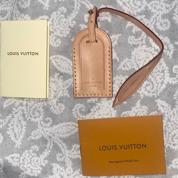 Authentic Louis Vuitton Vachetta Leather Luggage Tag - Picture 1 of 3